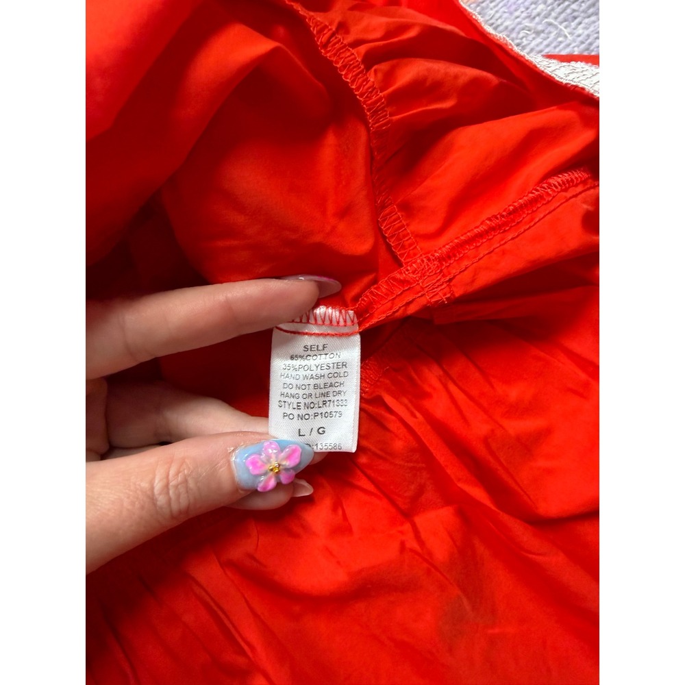 Main Strip Football Tube Dress NWT Red‎ Ruffle Strapless Mini Dress Size Large - Picture 4 of 6